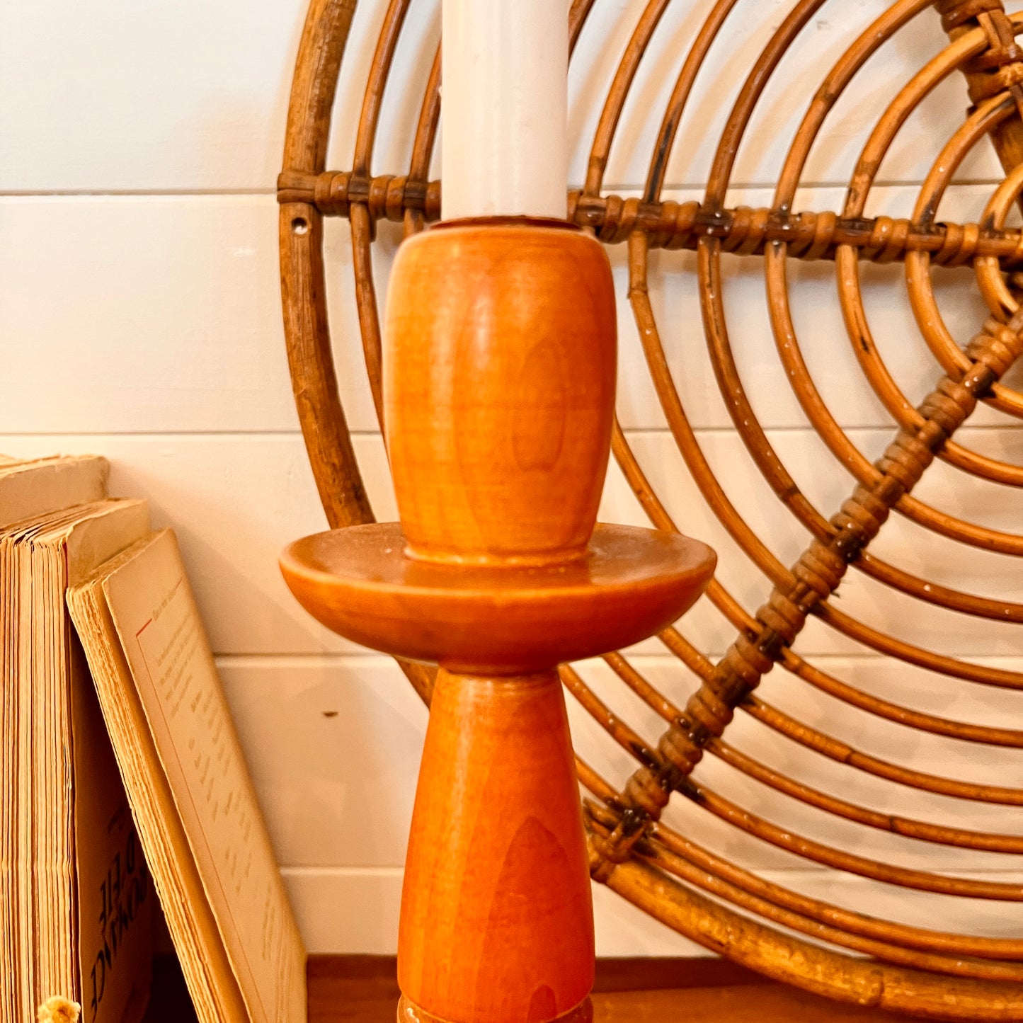 Wooden candle holder