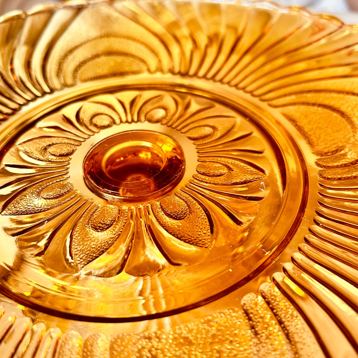 Piedestal Clarissa en verre ambré