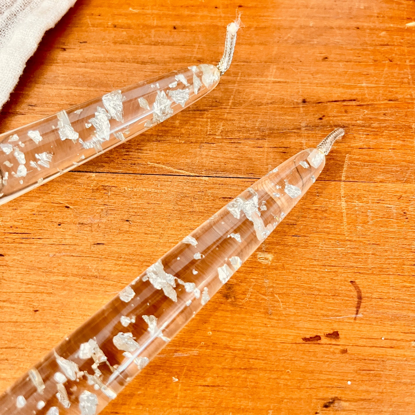 Lucite mid-century candle