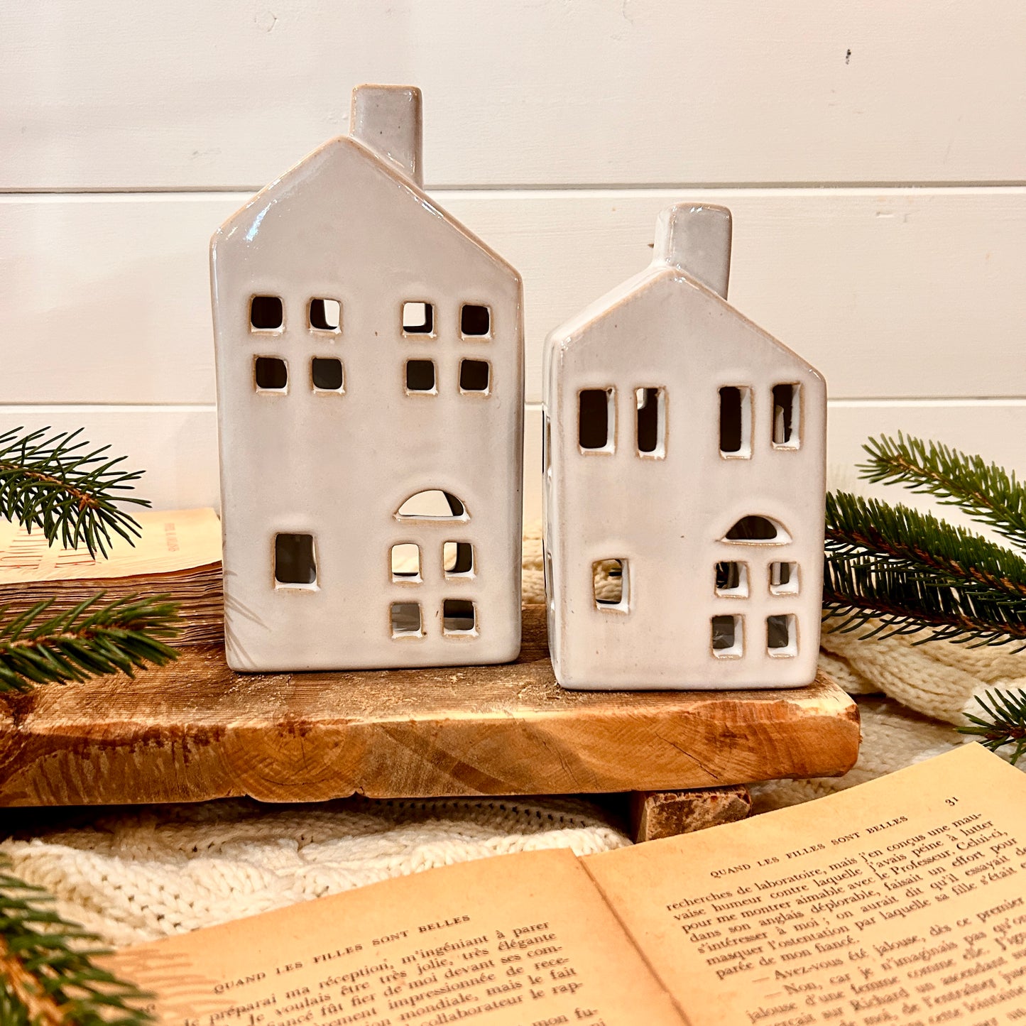 Lanterne village de noël - Petite Maison