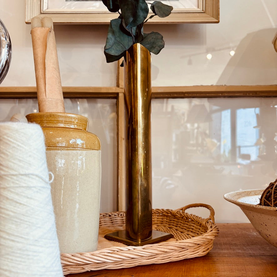 Minimalist brass vase