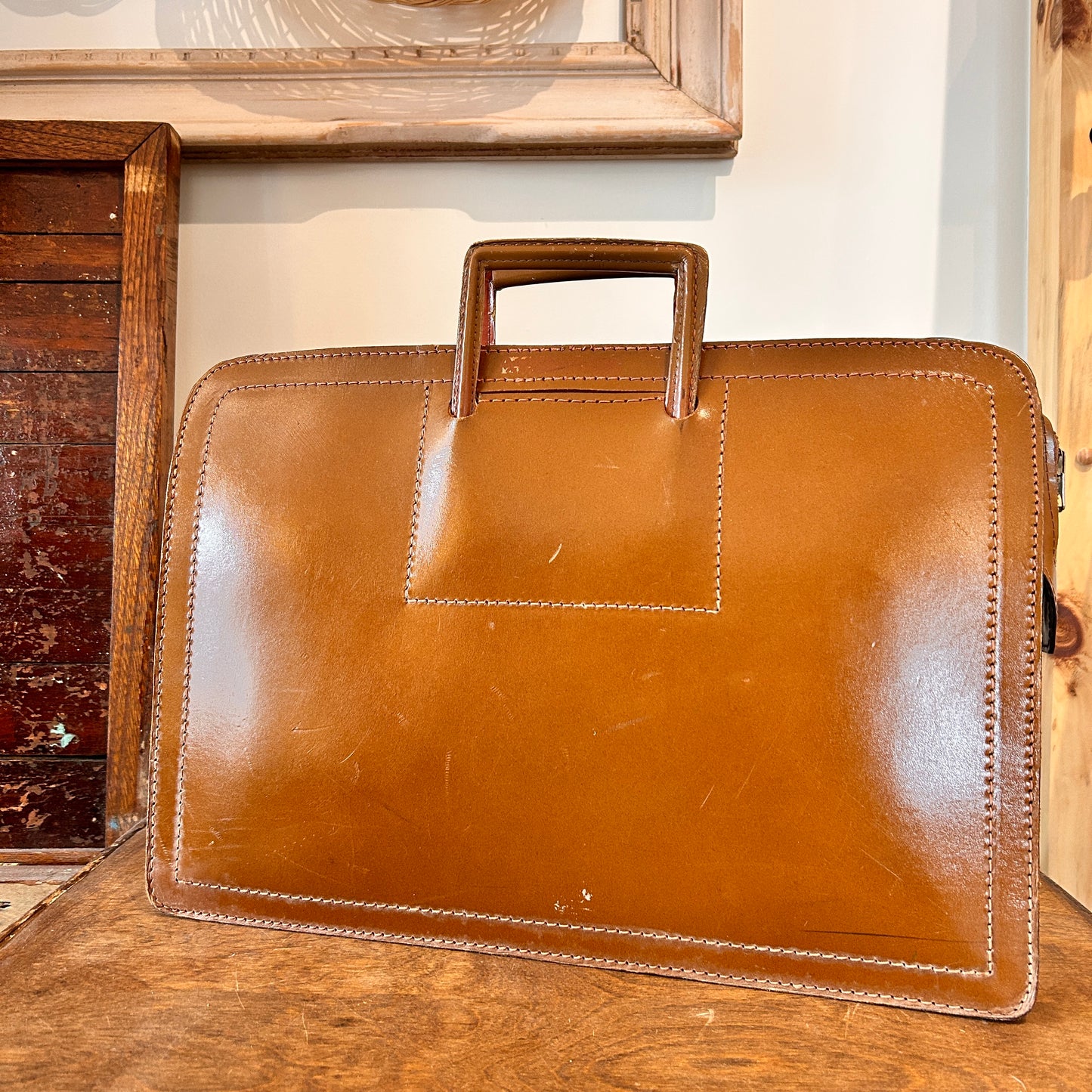 Leather laptop bag