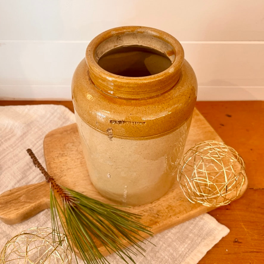 Antique stoneware pot