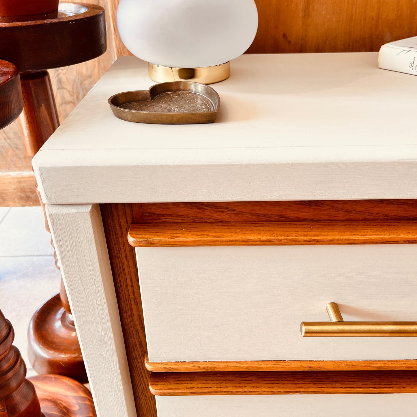 vintage bedside table