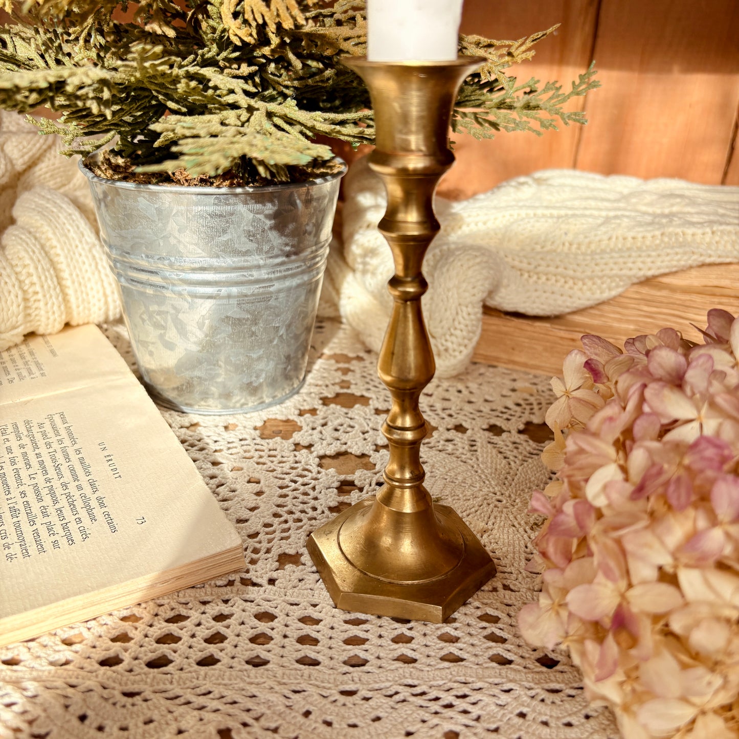 Brass candle holder