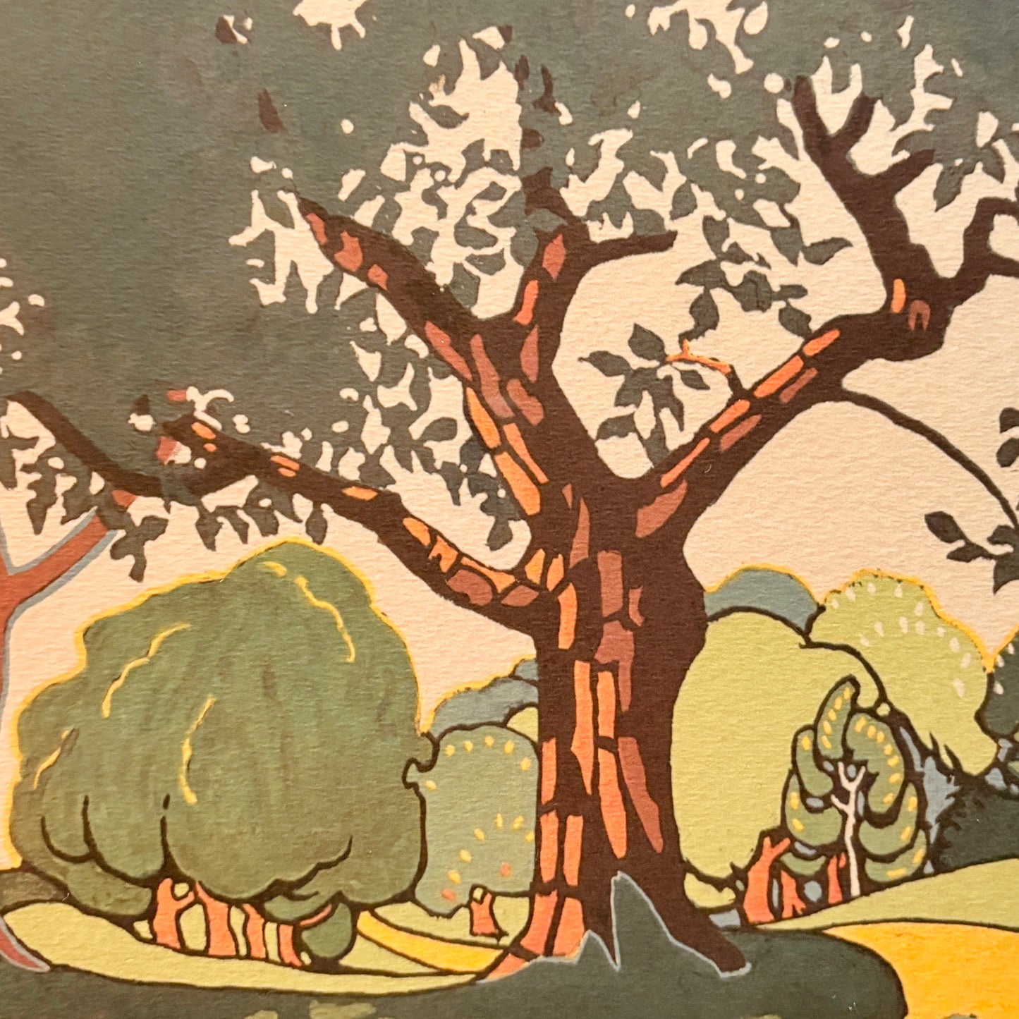 Cadre vintage avec impression sur papier beaux-arts - Les bois