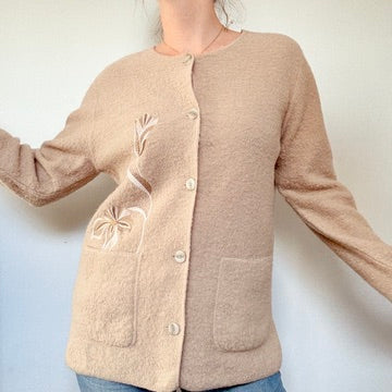 Boiled wool oatmeal jacket