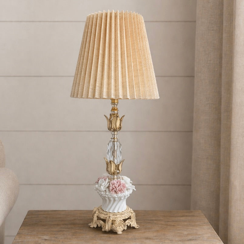 porcelain rose lamp