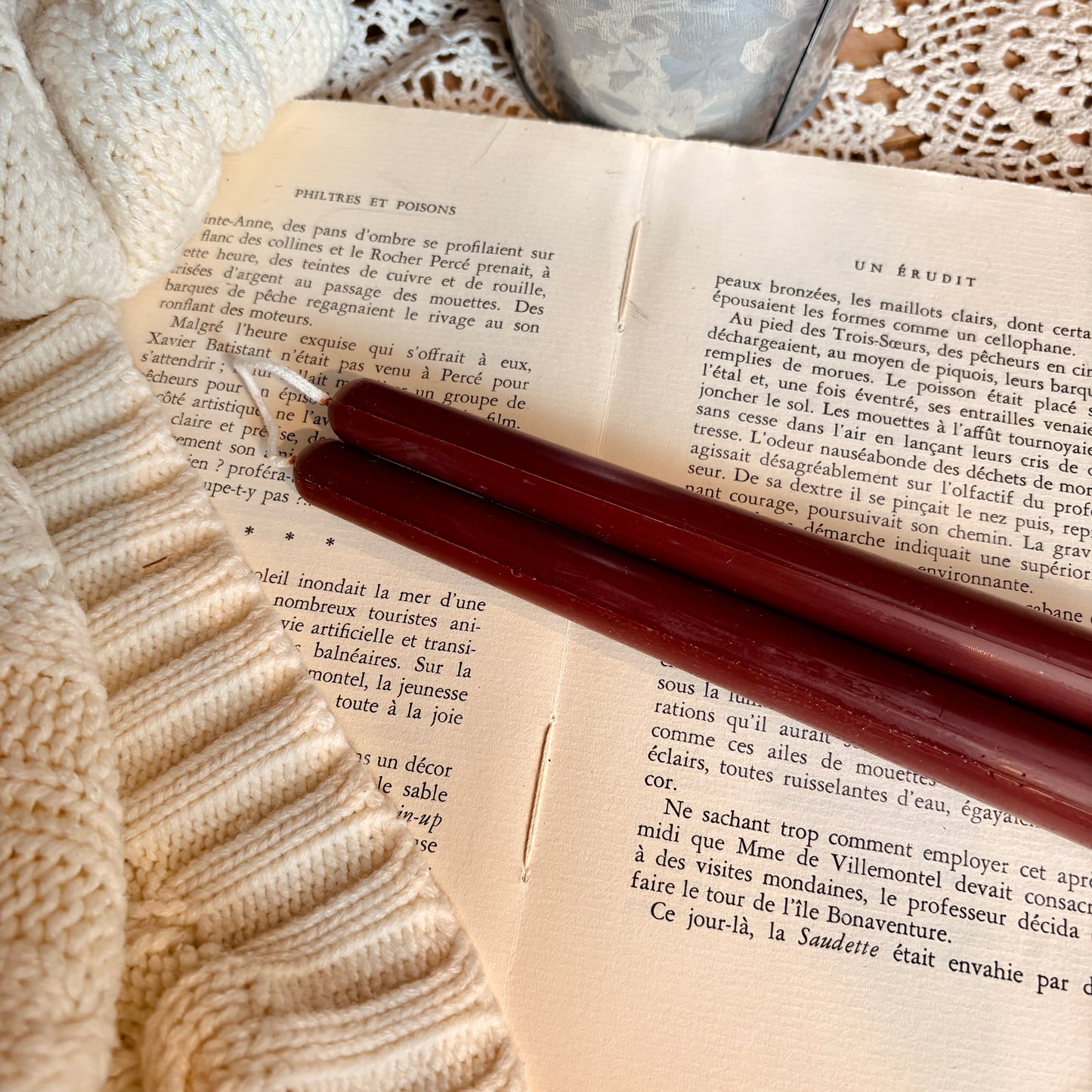 Beeswax candle duo - Natural