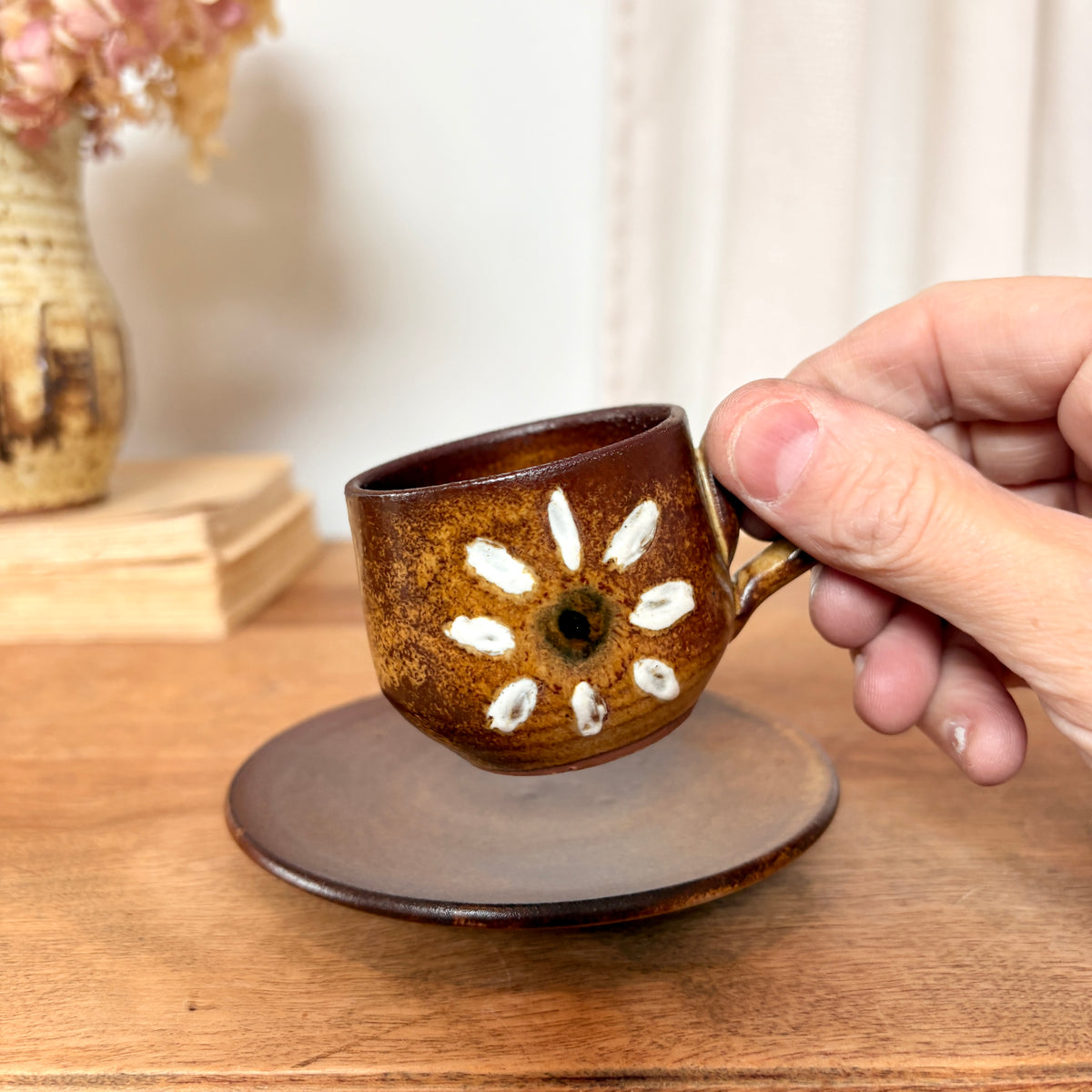 Duo tasse et soucoupe en grès - espresso