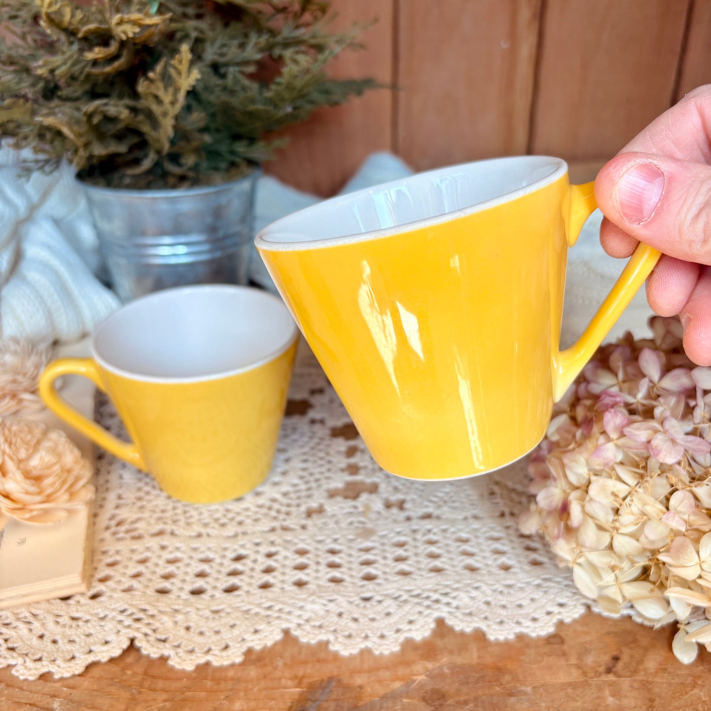 Bright yellow mug