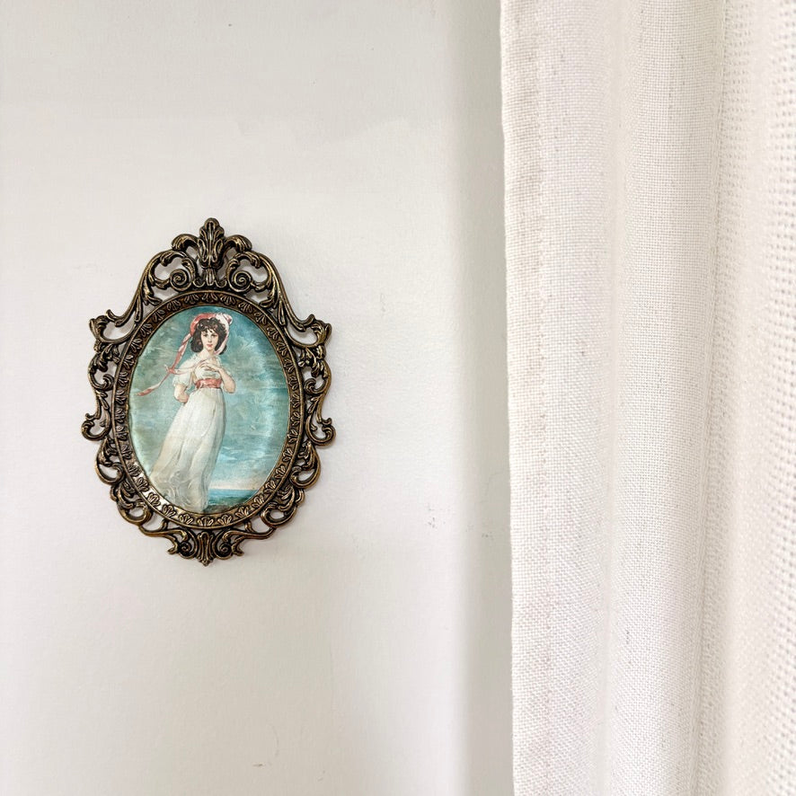 Victorian frame silk print - The Swing