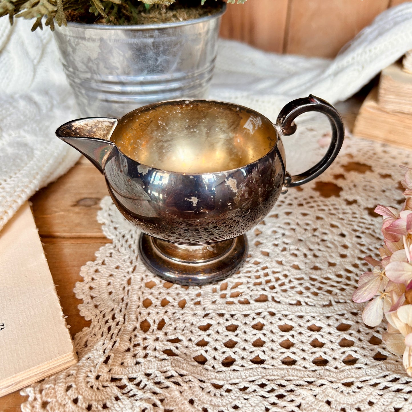 Silver plated creamer