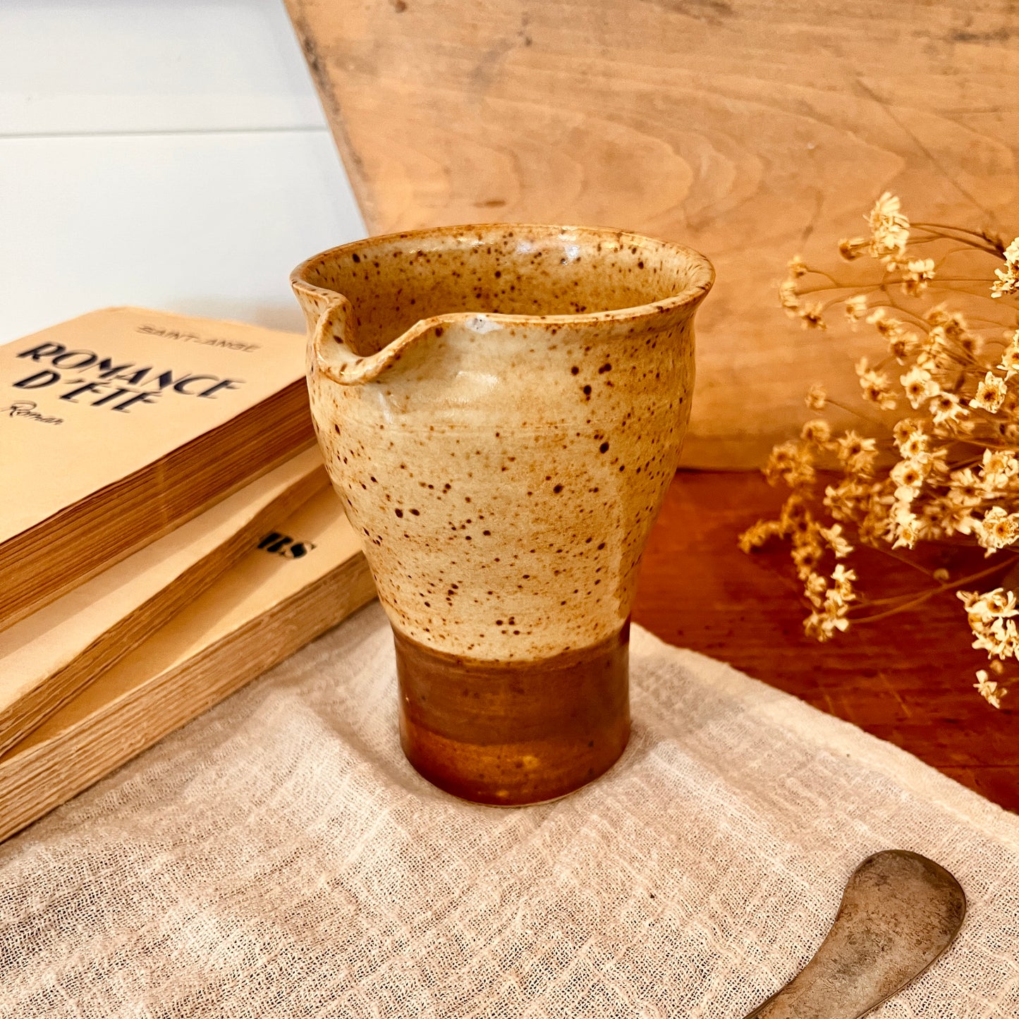 Stoneware gravy boat