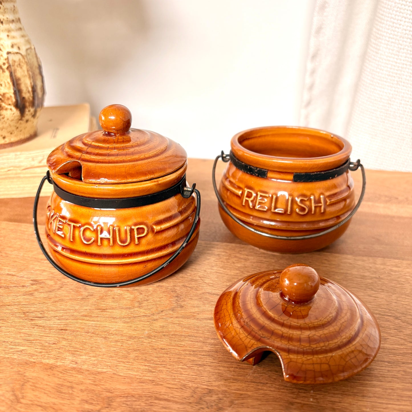 Ensemble à condiment vintage