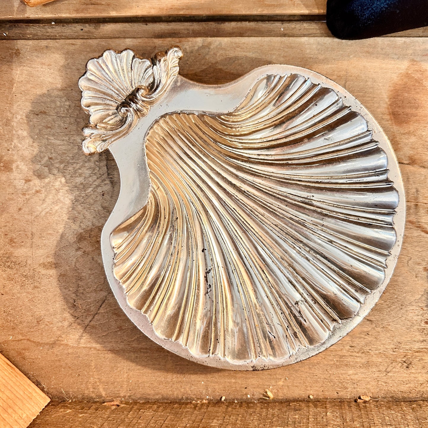 Silver shell bowl
