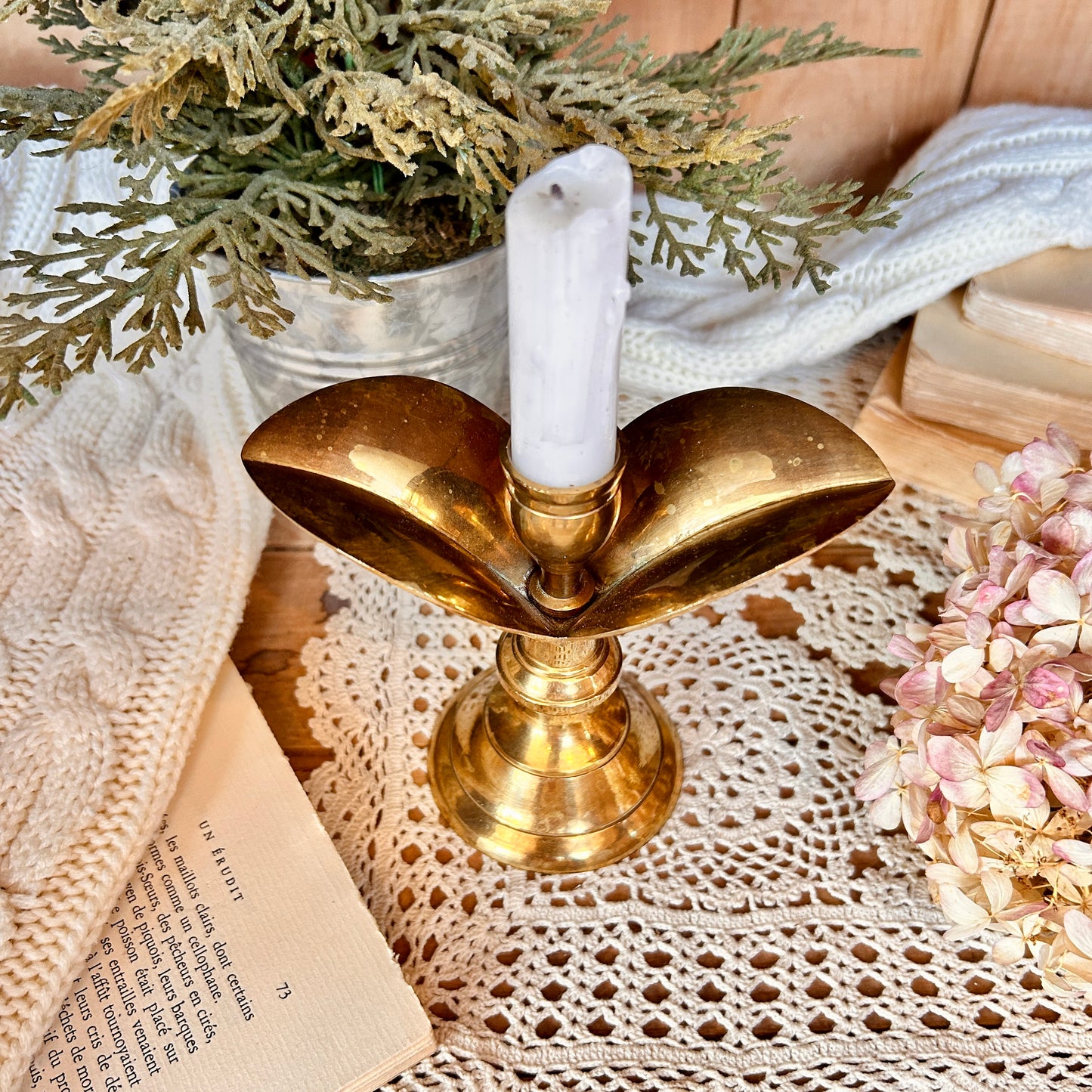 Brass candle holder