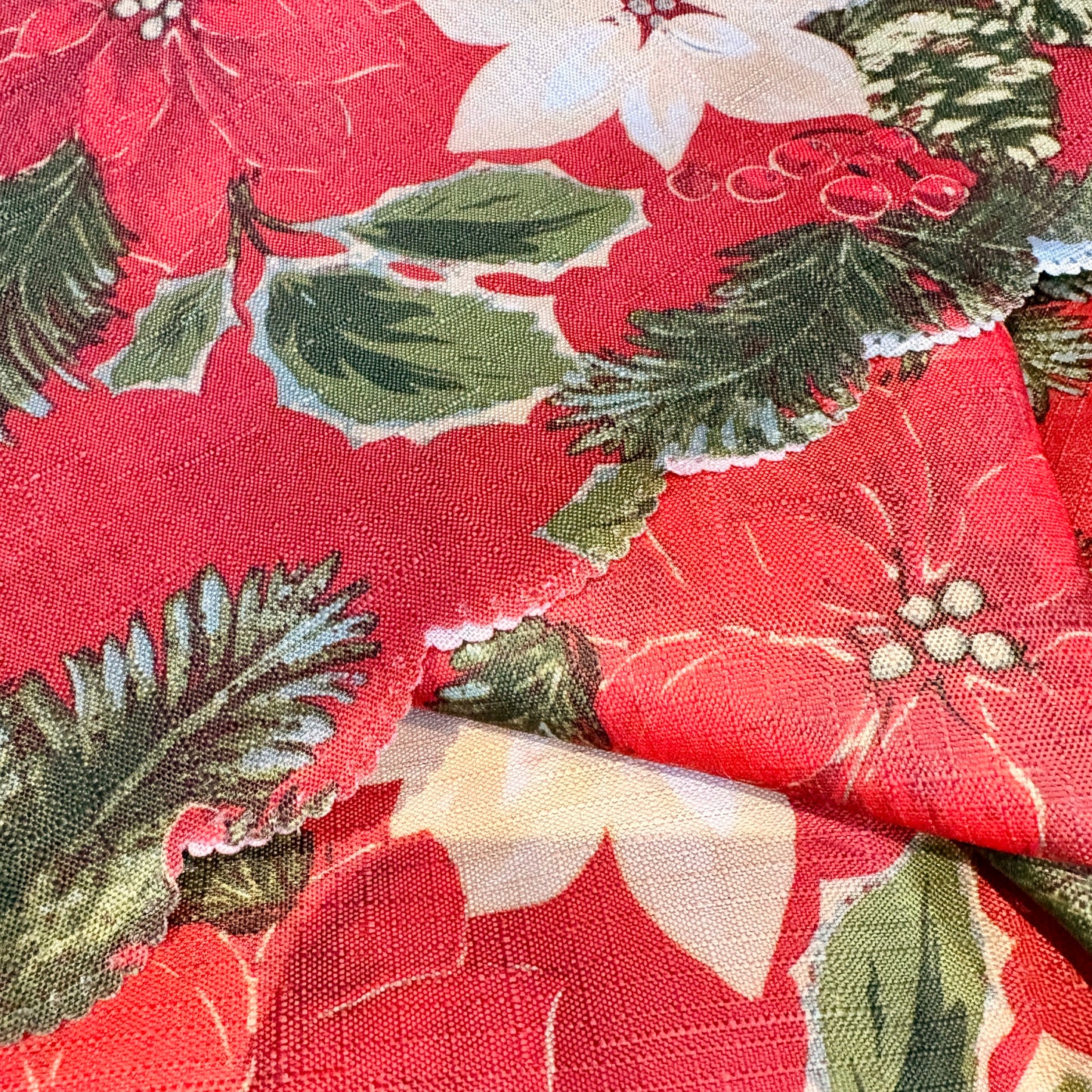 Nappe festive - poinsettia