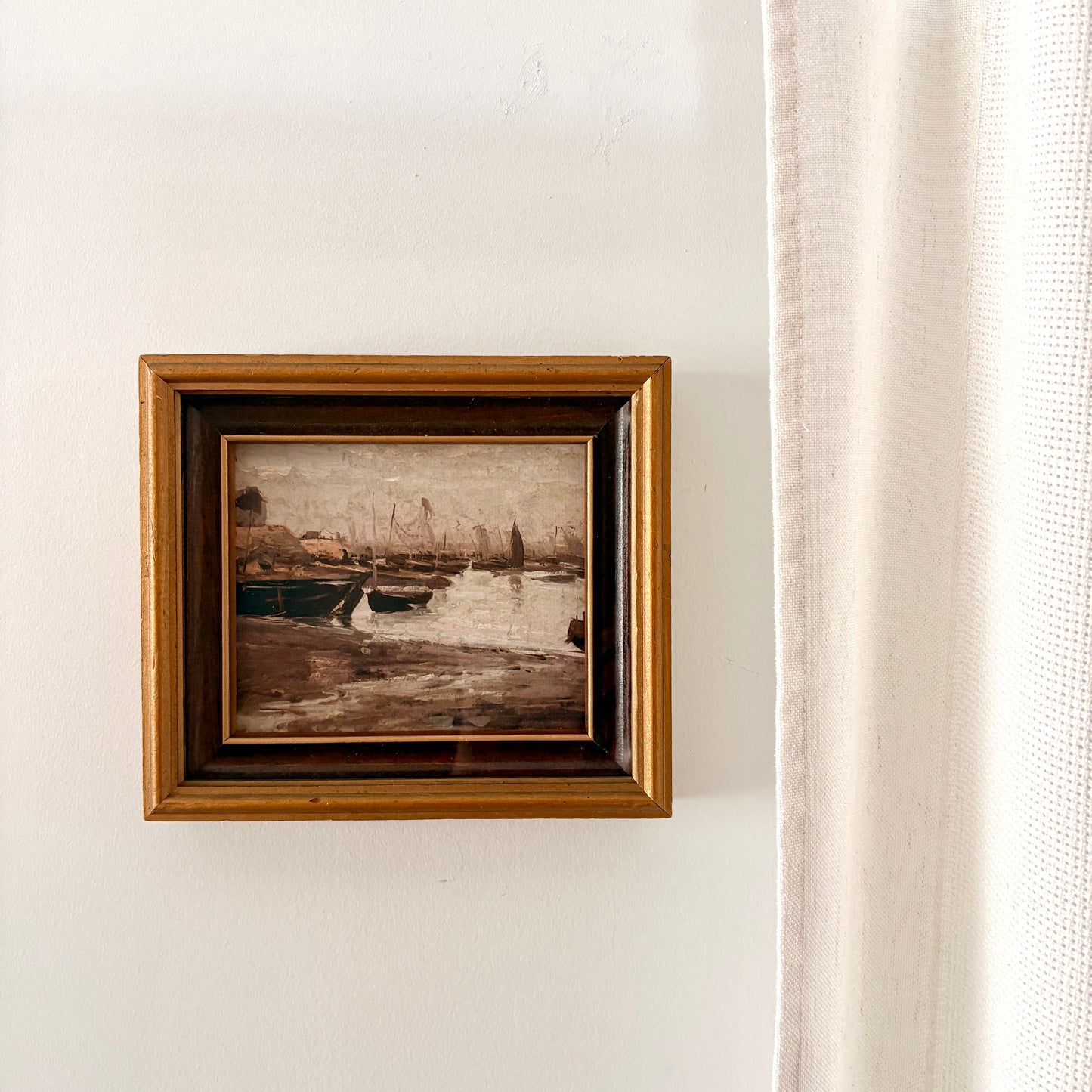 Cadre vintage avec impression sur papier beaux-arts - Le port