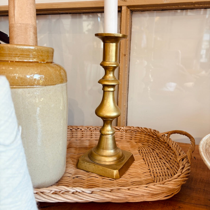 XL brass candle holder