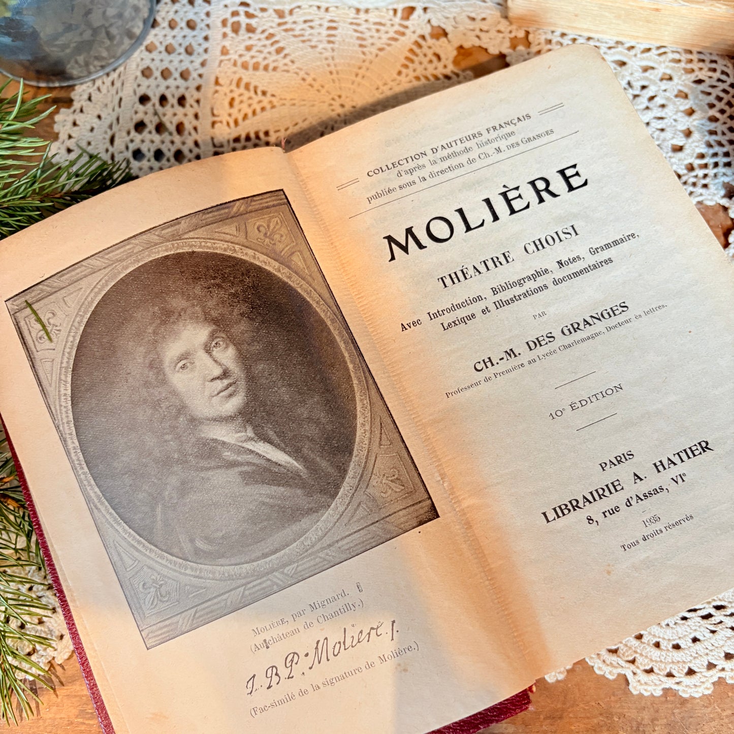Livre de table - Molière