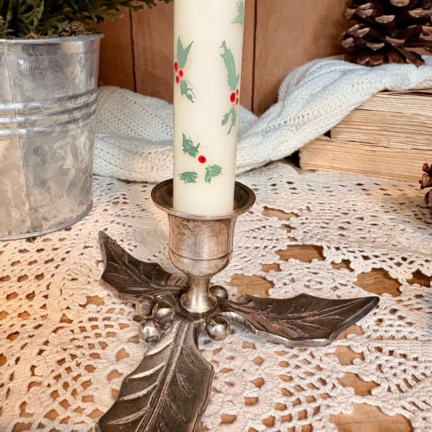 Bougeoir - feuille de gui