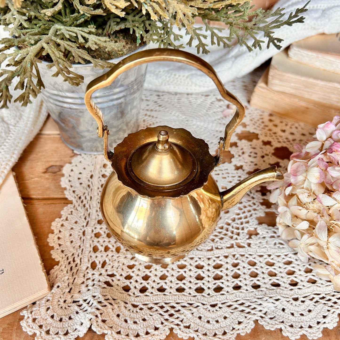 Mini brass teapot