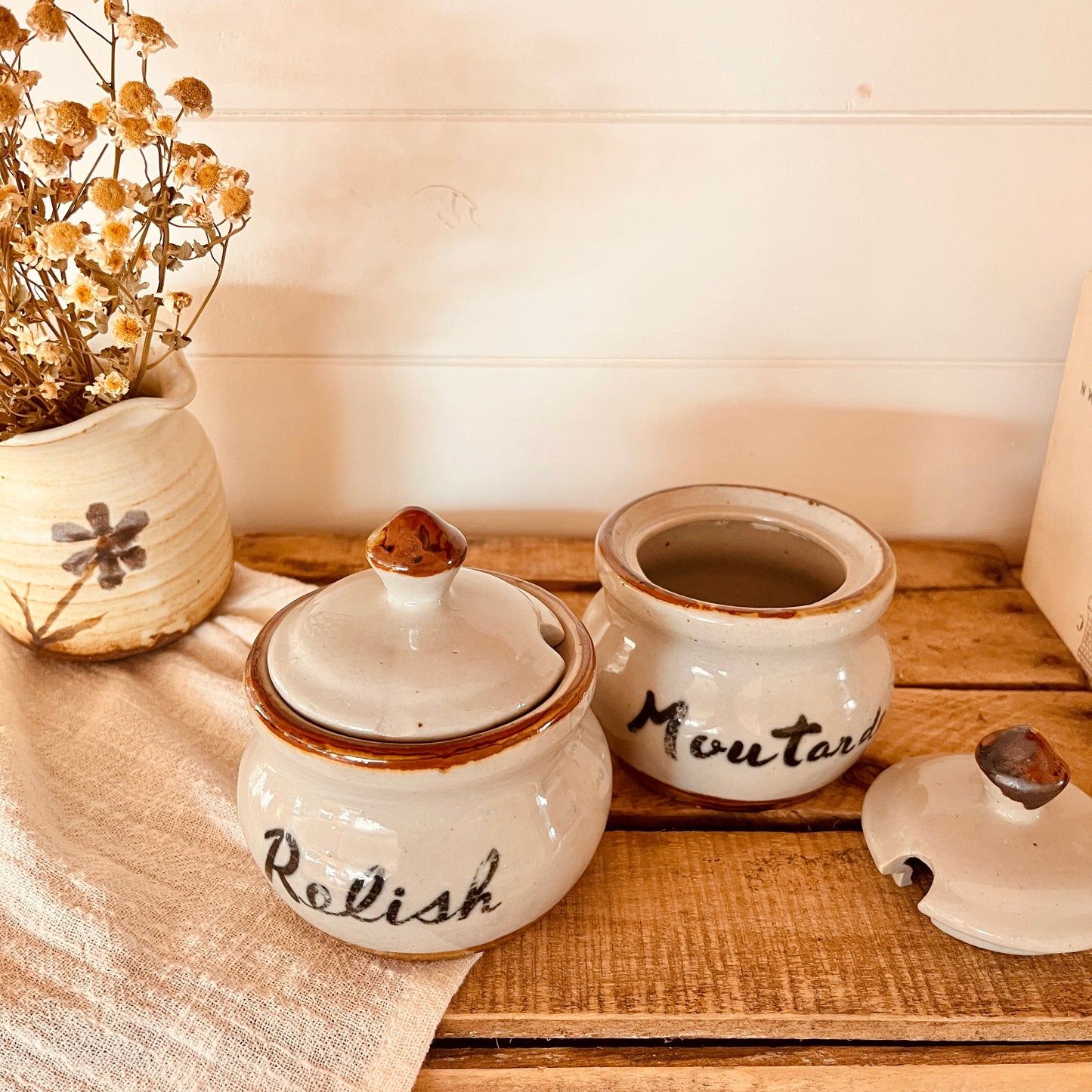 Ensemble à condiments vintage