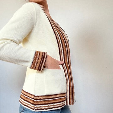 Striped trim jacket