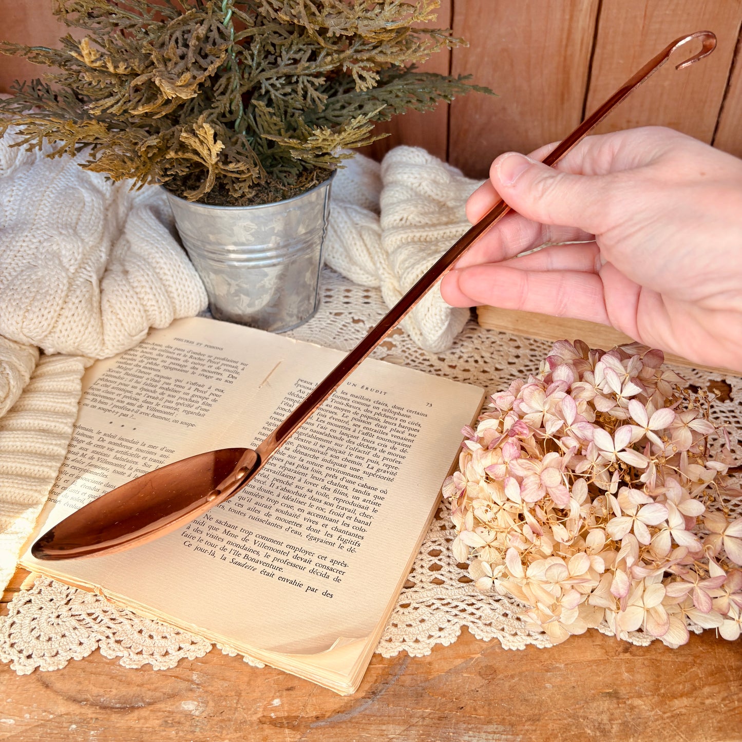 Grande cuillère en cuivre