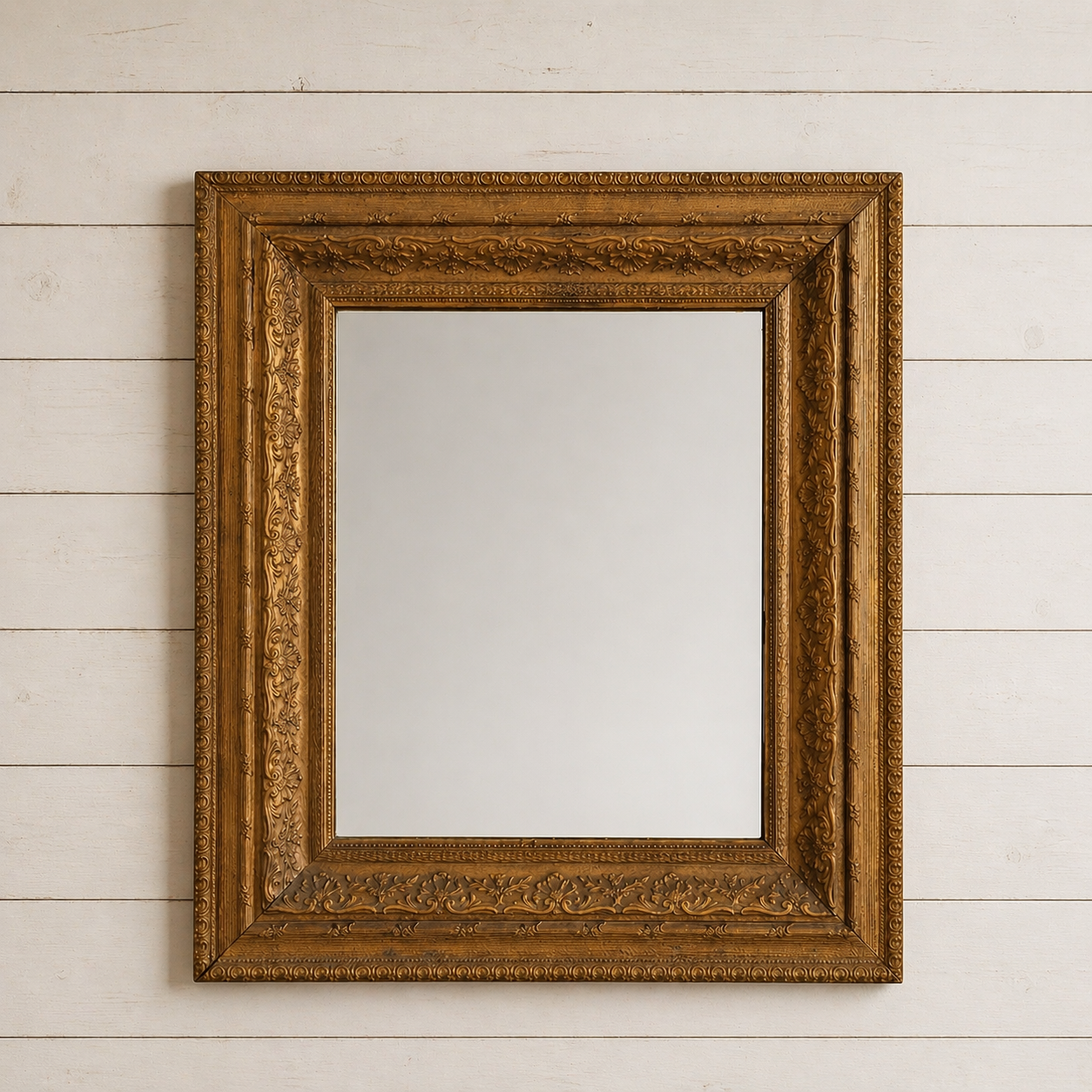 Antique wooden mirror