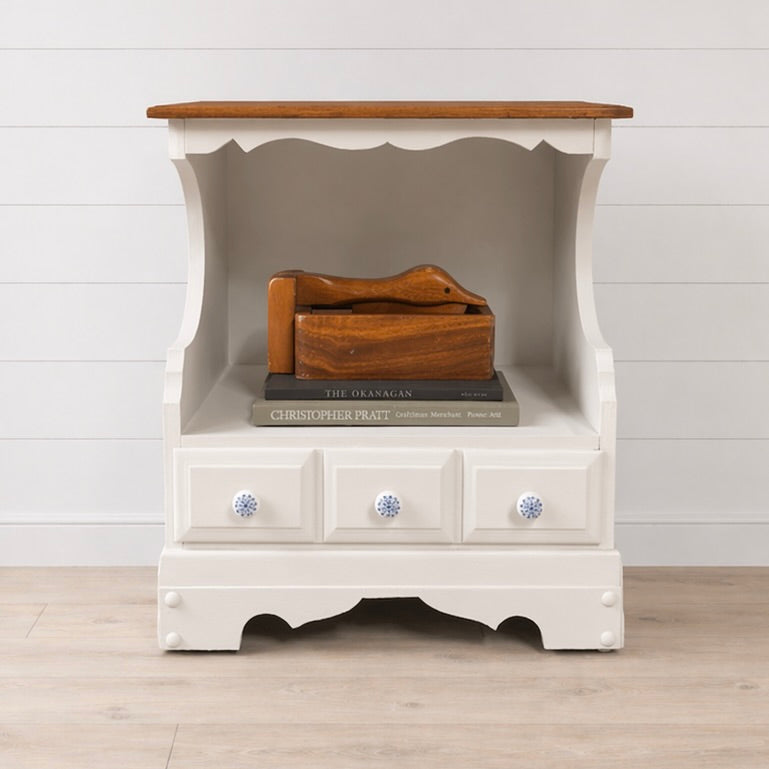 Light grey bedside table