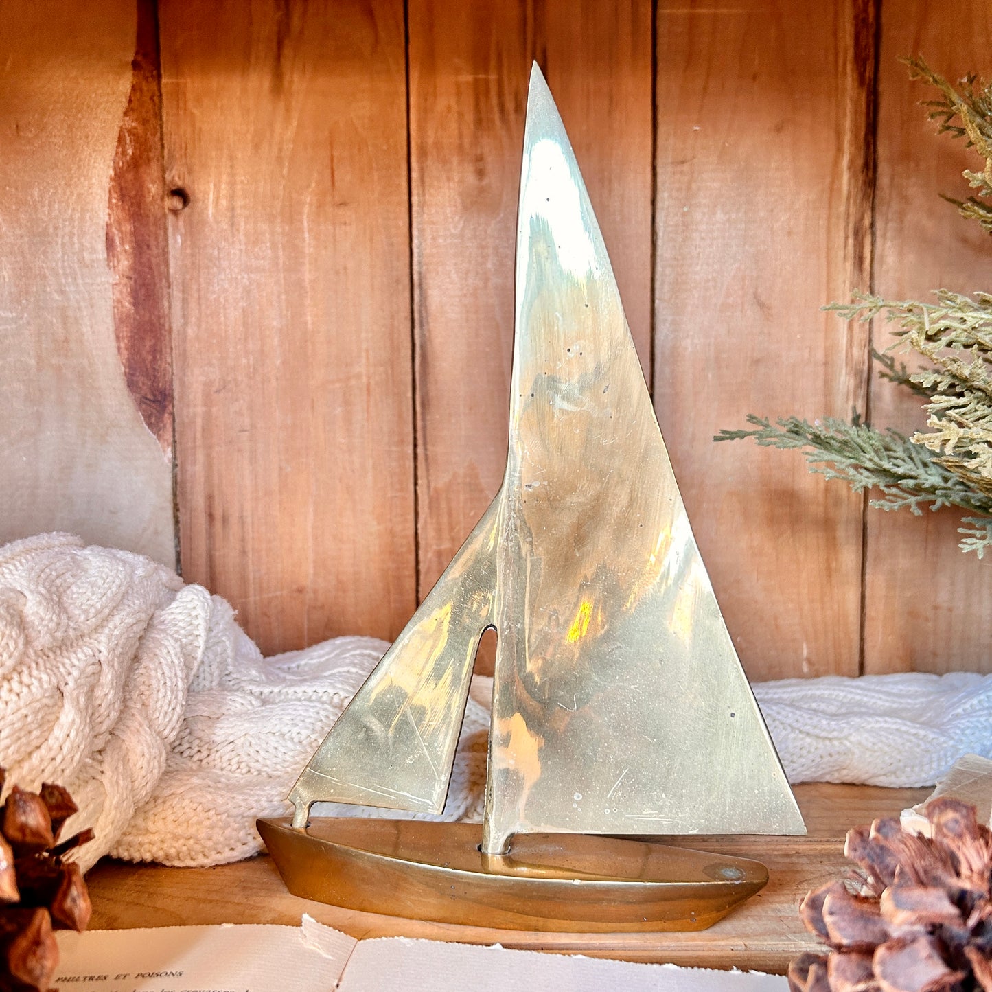 brass sailboat
