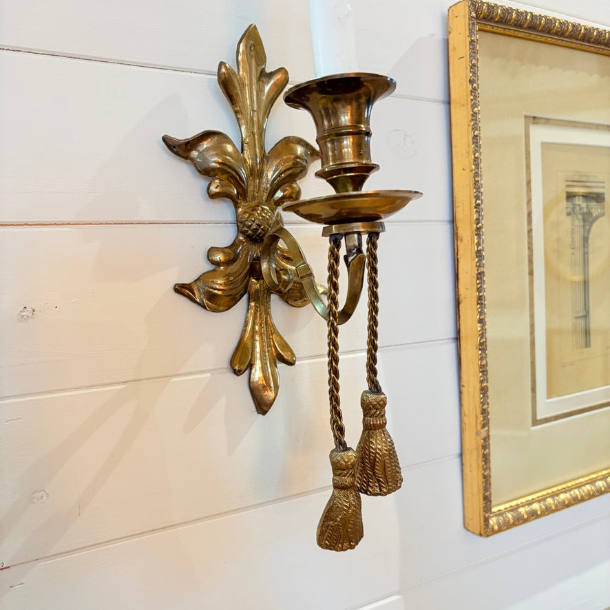 Bougeoir mural en laiton