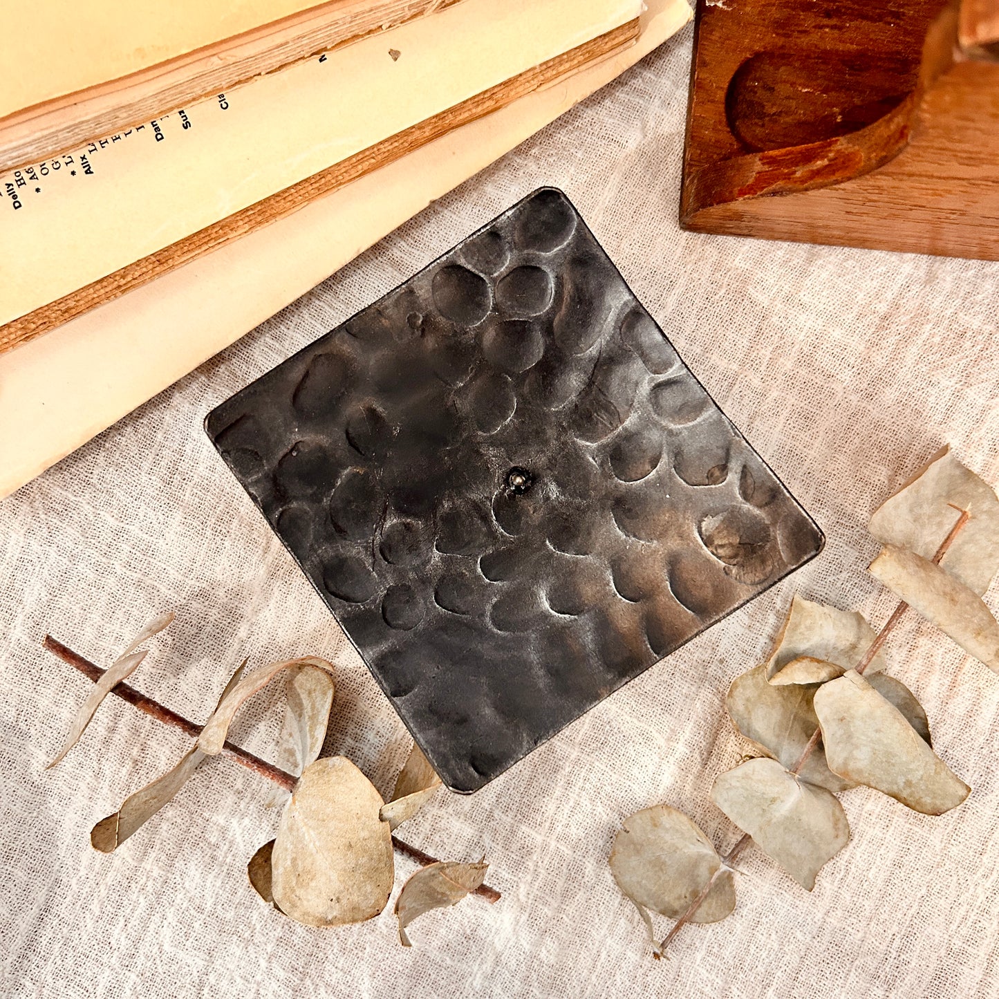 Wrought iron candle holder