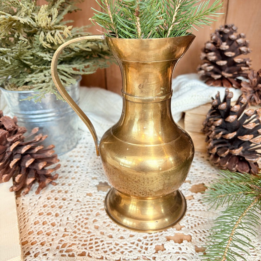 Small brass pitcher