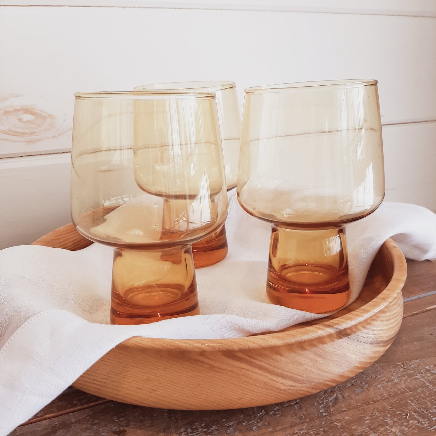 Amber beer glass
