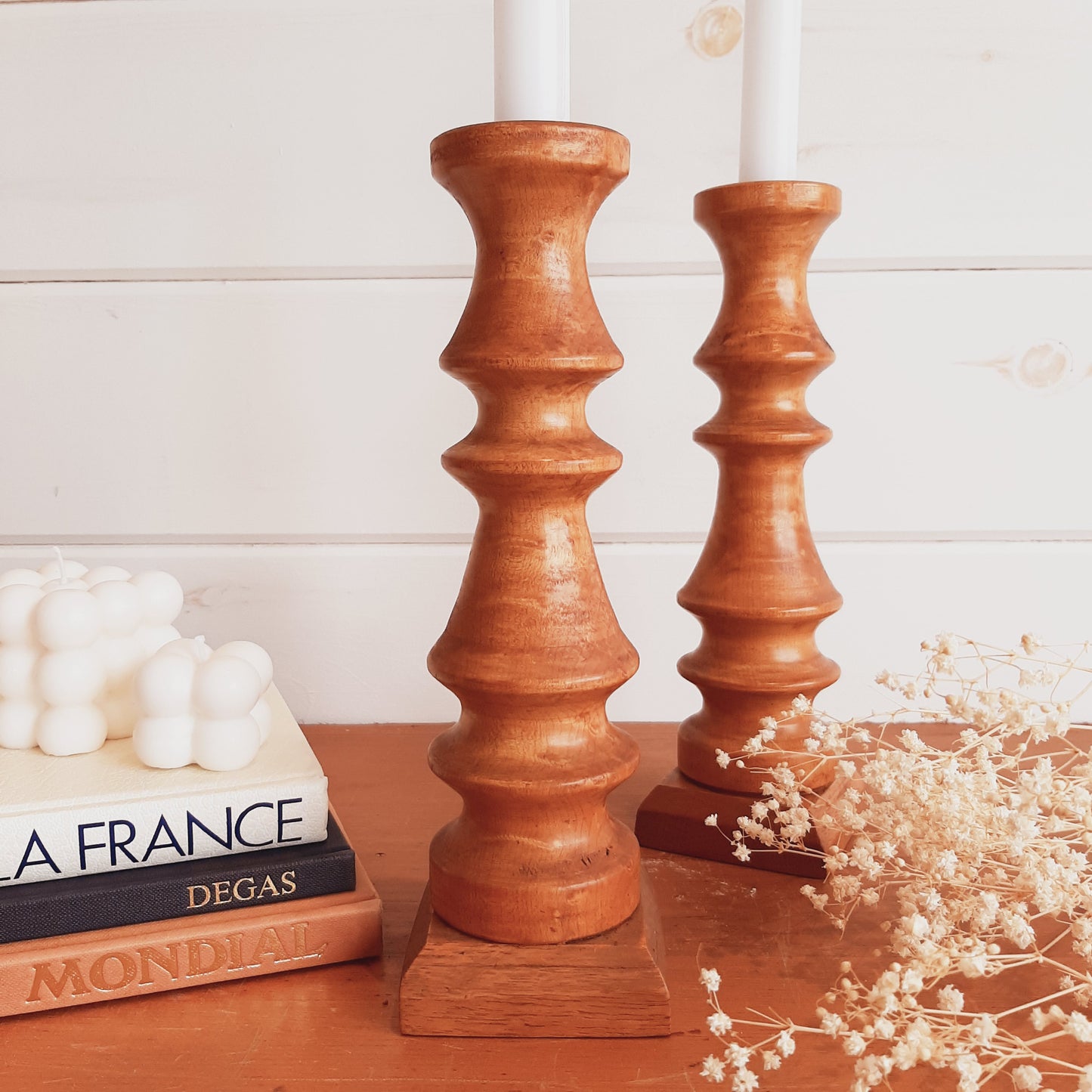 Wooden candle holder