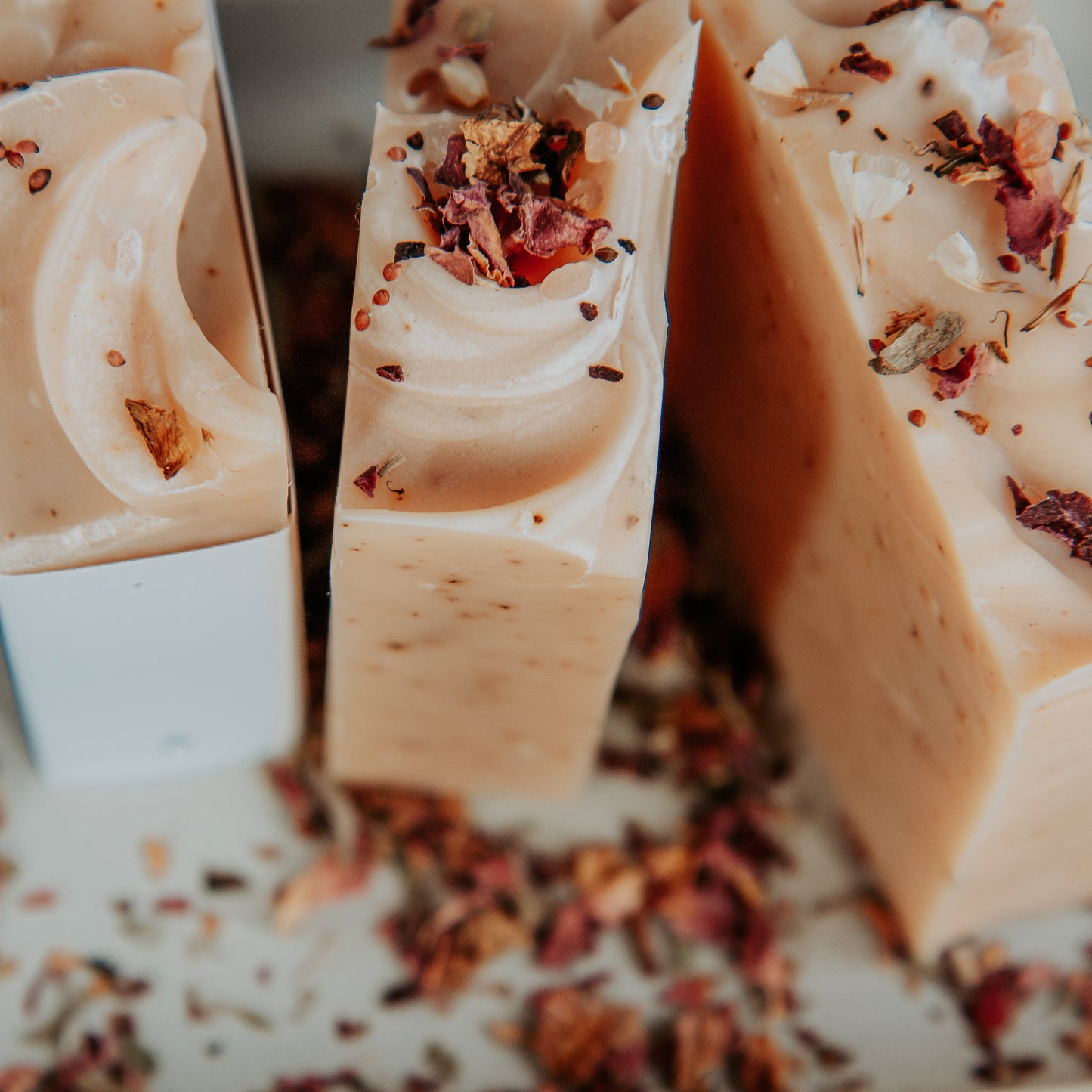 Geranium soap + pink clay