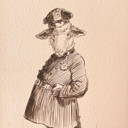 Cadre vintage avec impression sur papier beaux-arts - Le shérif
