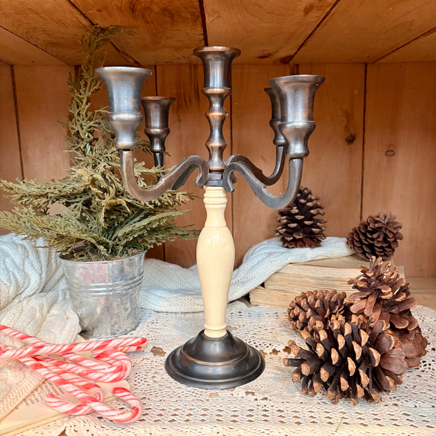 Three-branch candelabrum