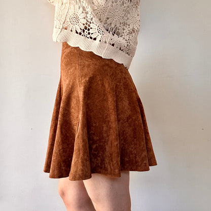 Suede skirt