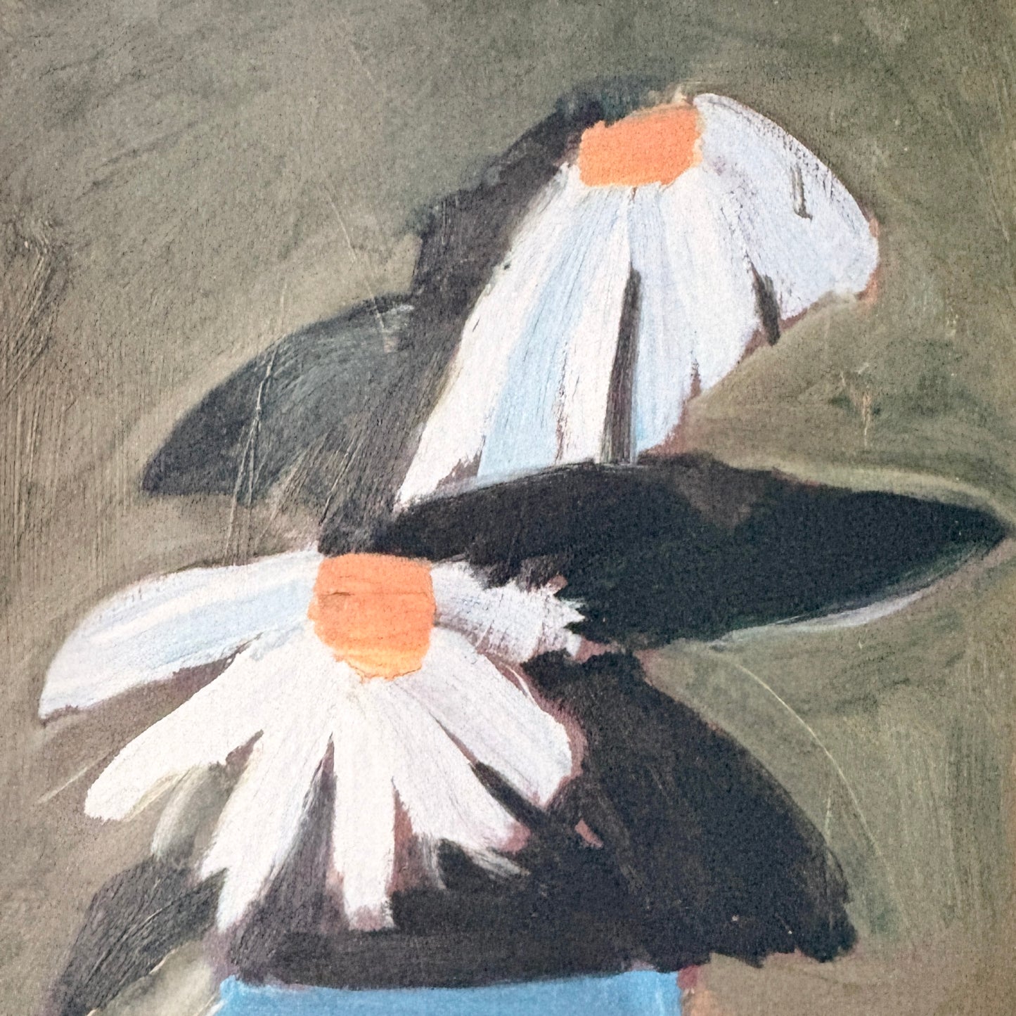 Cadre vintage avec impression sur papier beaux-arts - Les fleurs de Nicolas