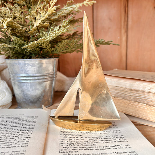 Brass sailboat