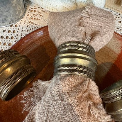 Brass napkin rings