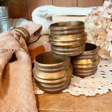 Brass napkin rings