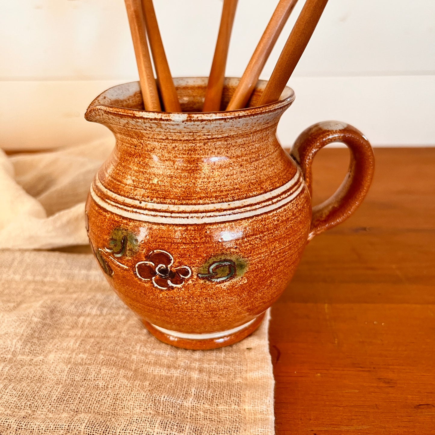 Small vintage stoneware pitcher