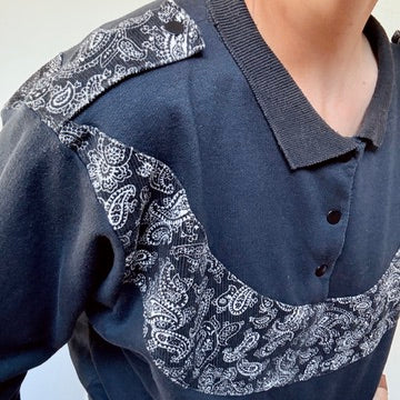 Paisley cotton hoodie