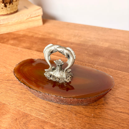 Truites amoureuses sur agate