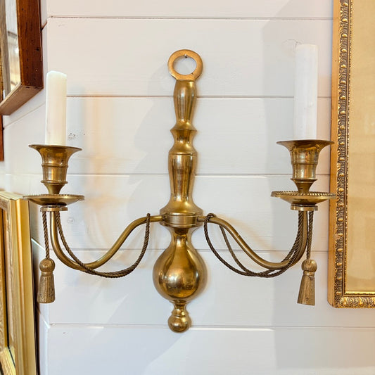 Bougeoir mural en laiton